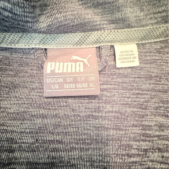 Puma Performance Quarter Zip Lightweight Jacket in Gray and Navy Size Large - Picture 5 of 12